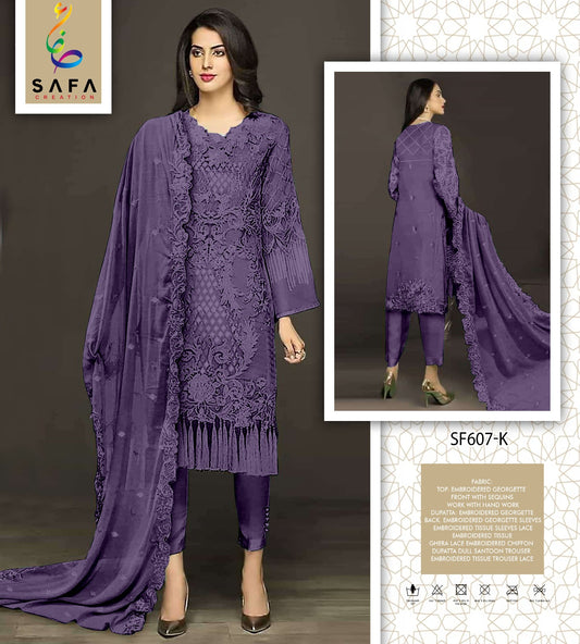 607 K Safa Creation Pakistani Salwar Suits