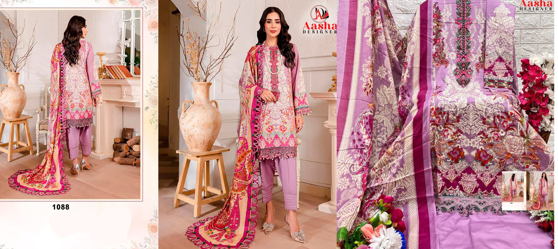 1088 Aasha Designer Pakistani Salwar Suits