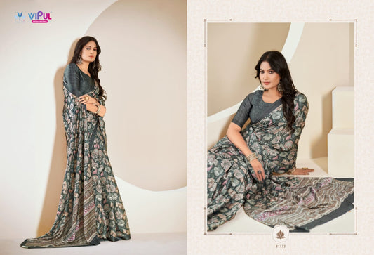 91173 Smriti Vipul Satan Silk Sarees