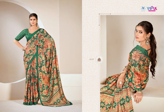 91177 Smriti Vipul Satan Silk Sarees