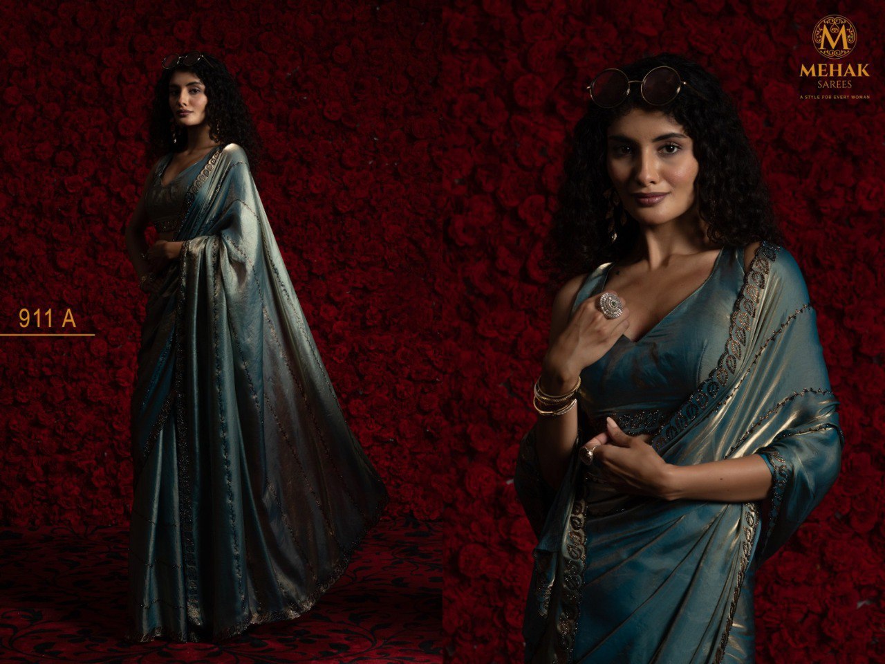 911A Mehek Satin Silk Sarees