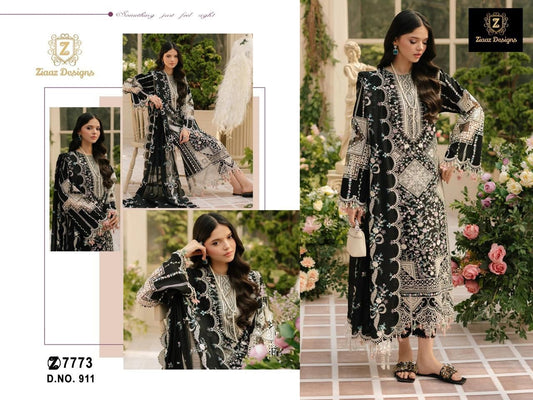 911 Ziaaz Designs Cambric Cotton Pakistani Salwar Suits