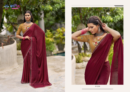 91206 Juhmar Vipul Chiffon Sarees