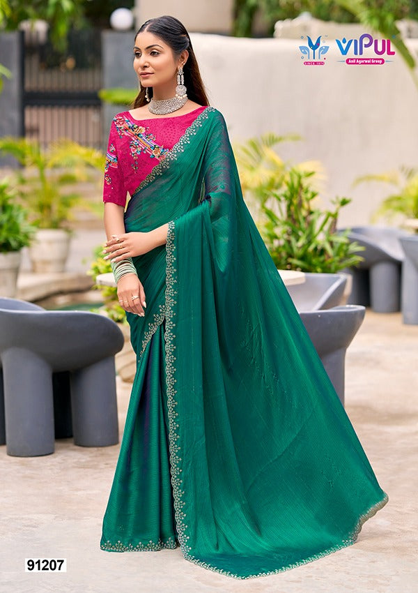 91207 Juhmar Vipul Chiffon Sarees
