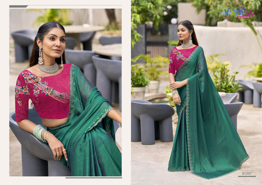 91207 Juhmar Vipul Chiffon Sarees