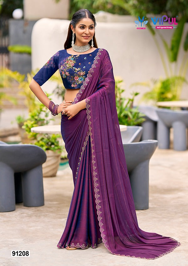 91208 Juhmar Vipul Chiffon Sarees