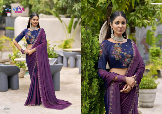 91208 Juhmar Vipul Chiffon Sarees