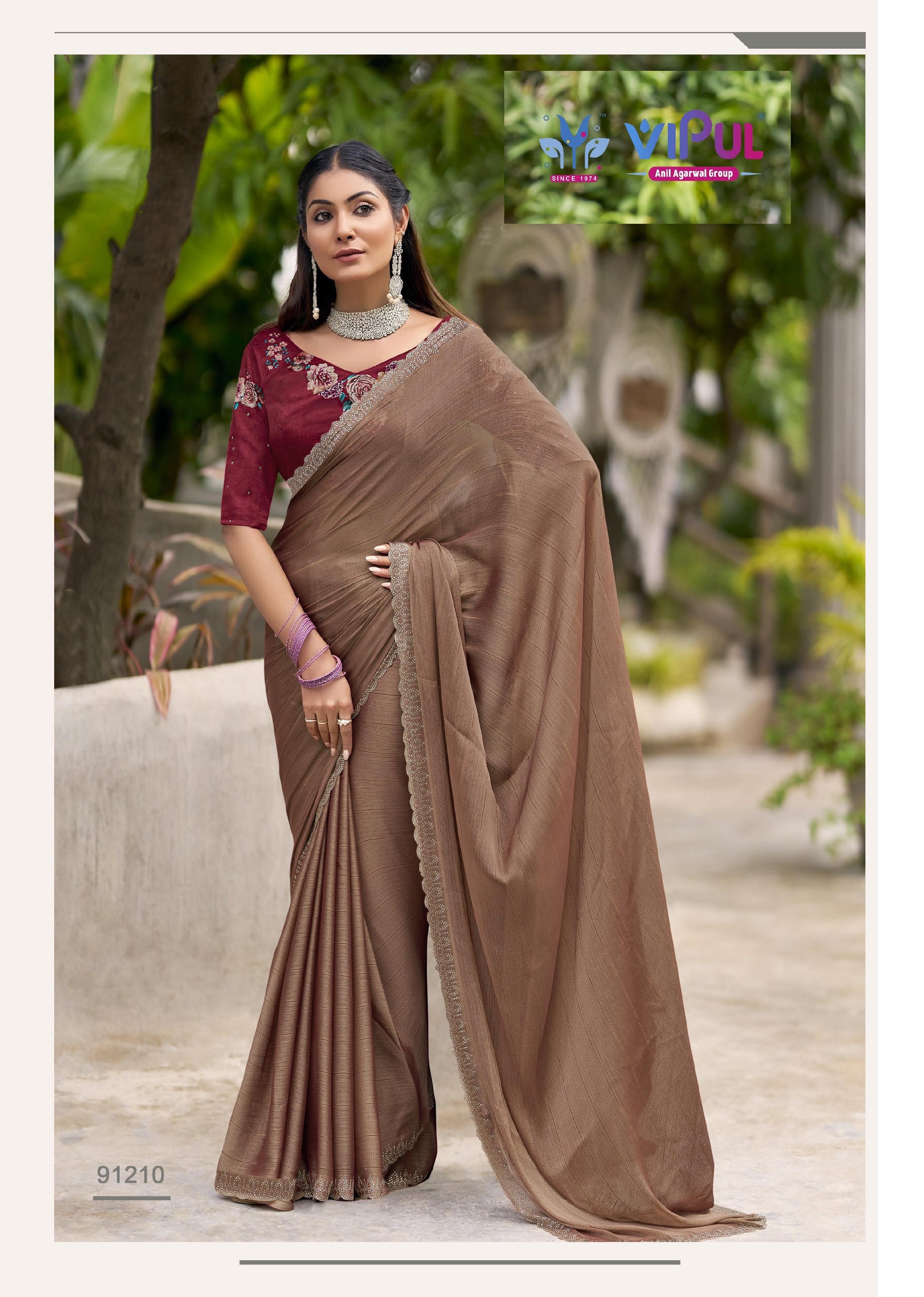 91210 Juhmar Vipul Chiffon Sarees