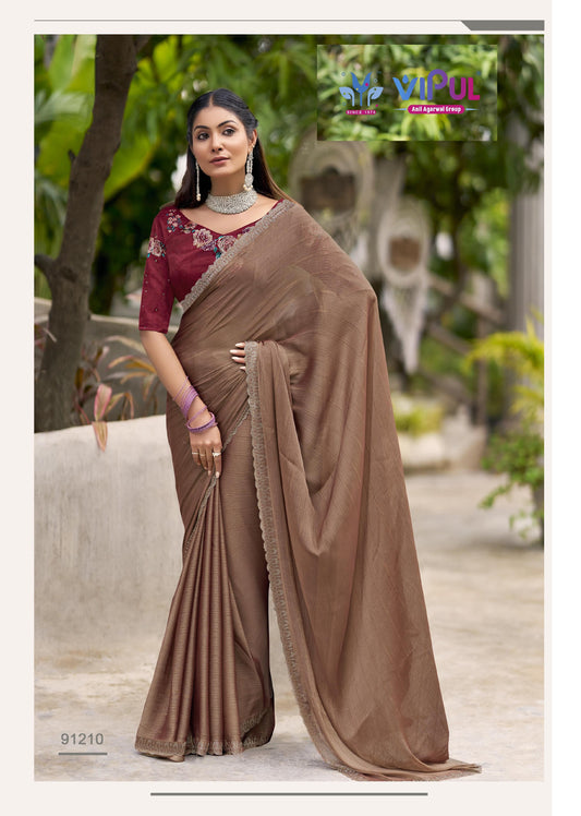 91210 Juhmar Vipul Chiffon Sarees