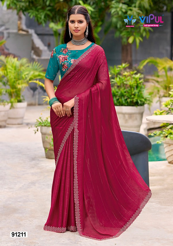 91211 Juhmar Vipul Chiffon Sarees