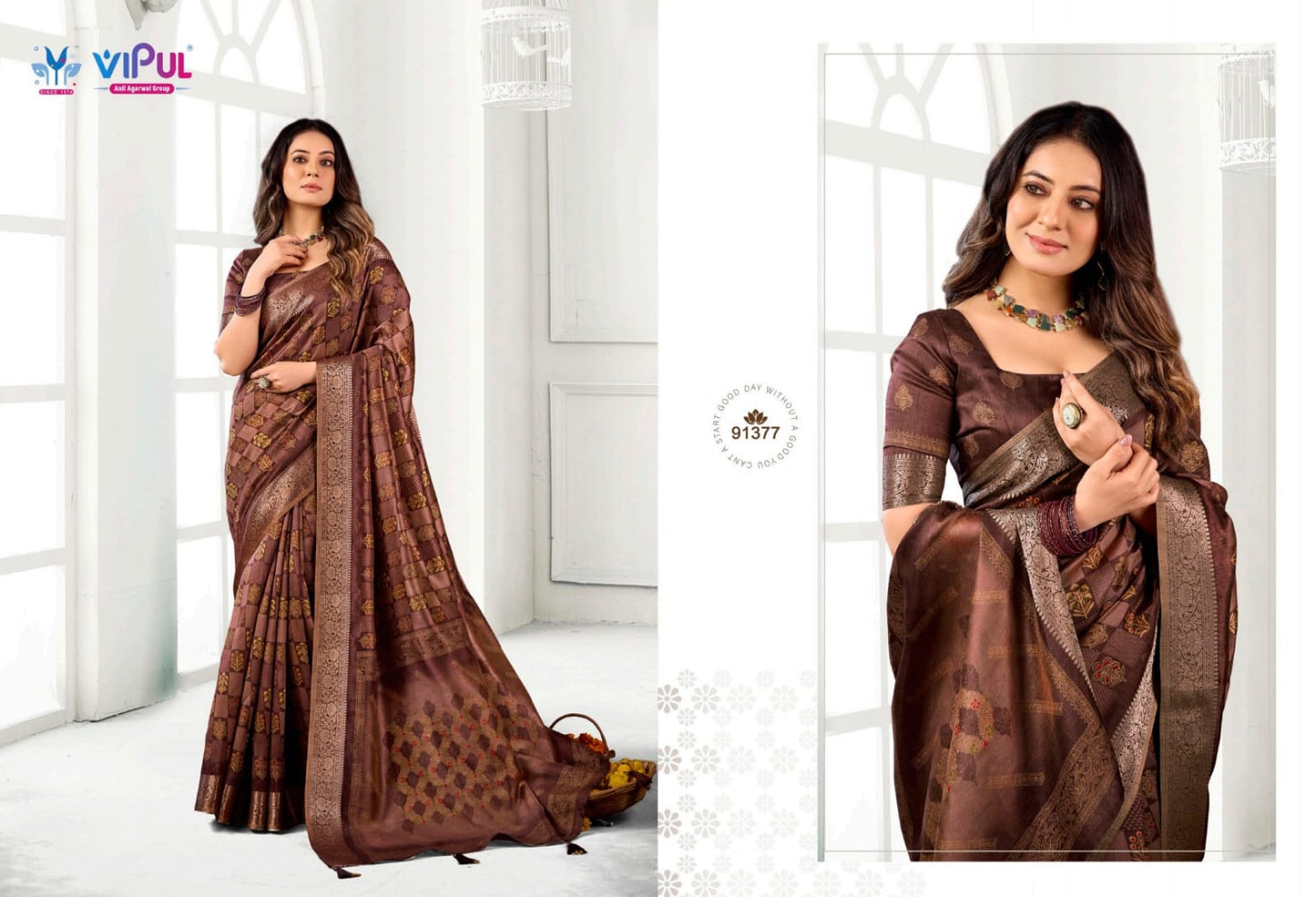91377 Angora 913I Vipul Soft Silk Sarees
