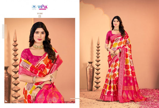 91386 Angora 913J Vipul Soft Silk Sarees