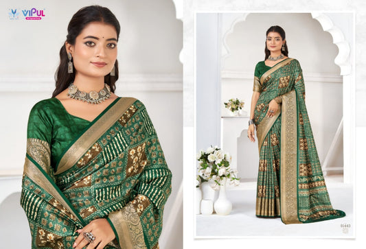 91443 Madhura Vol 3 Vipul Soft Silk Sarees