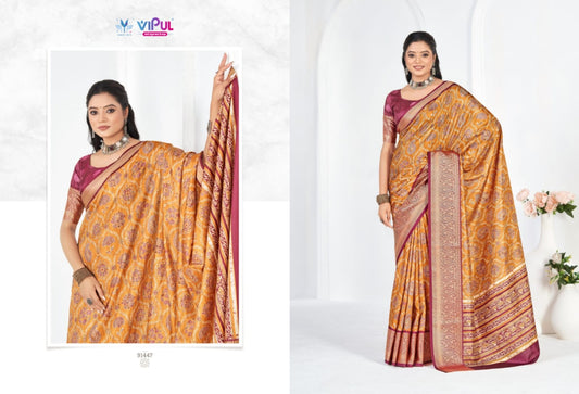 91447 Madhura Vol 3 Vipul Soft Silk Sarees