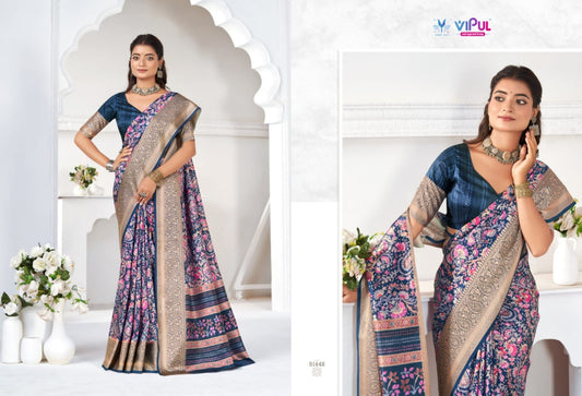 91448 Madhura Vol 3 Vipul Soft Silk Sarees