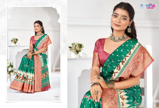 91449 Madhura Vol 3 Vipul Soft Silk Sarees