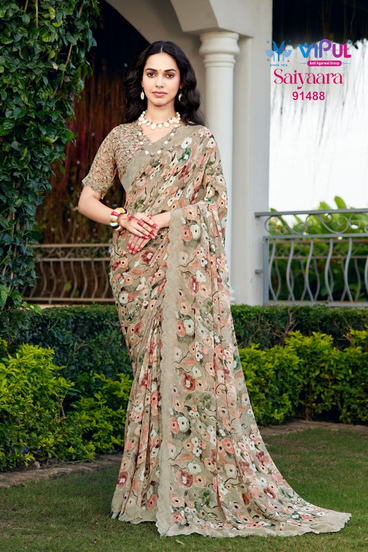 91488 Saiyaara Vol 7 Vipul Wetless Sarees