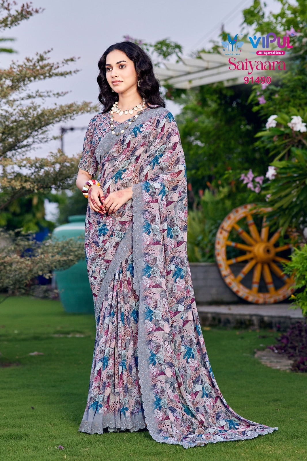 91490 Saiyaara Vol 7 Vipul Wetless Sarees