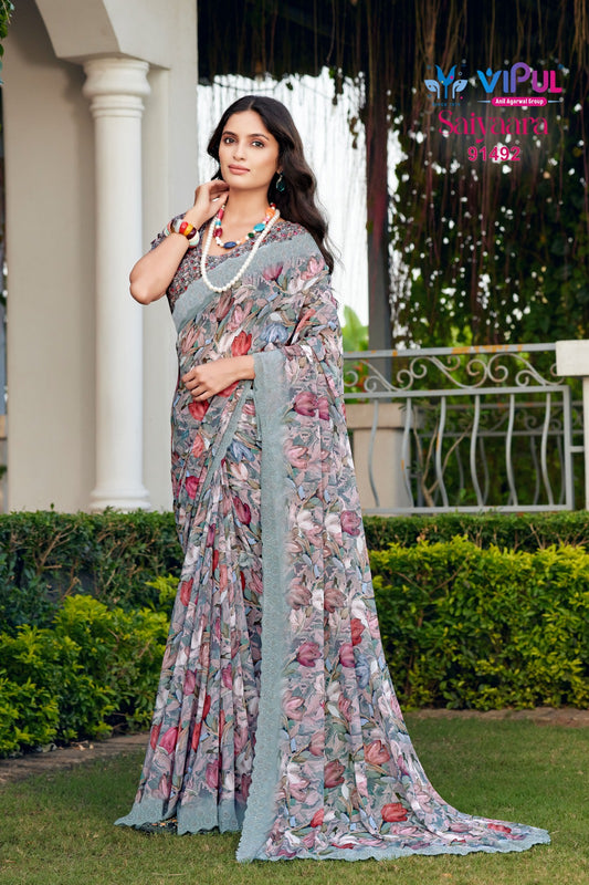 91492 Saiyaara Vipul Wetless Sarees