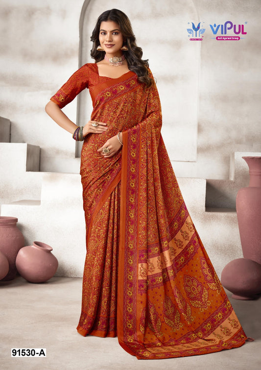 91530-A Vipul Creap Sarees