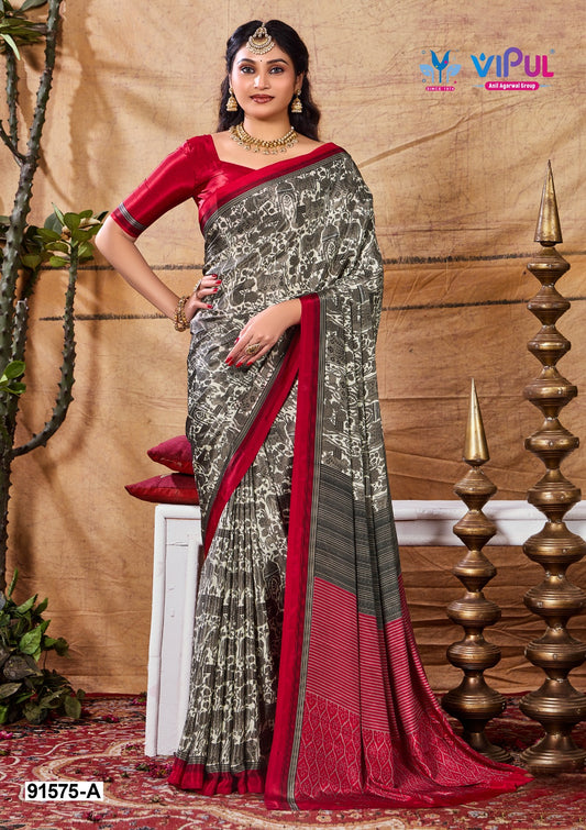 91575-A Vipul Creap Sarees