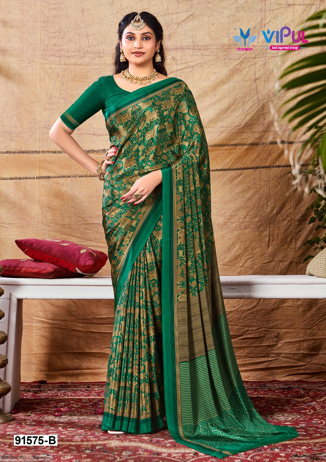 91575-B Vipul Creap Sarees