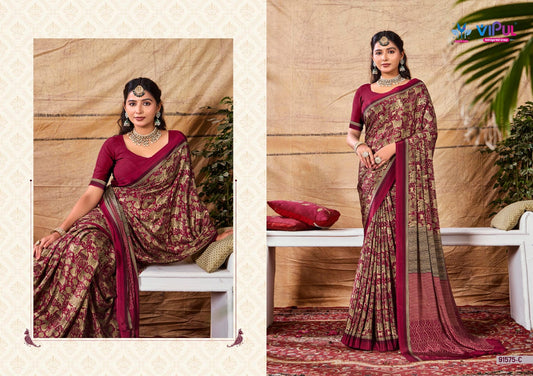 91575-C Heritage Vol 3 Vipul Crepe Sarees