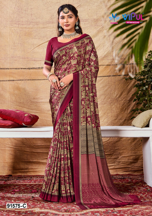 91575-C Vipul Creap Sarees