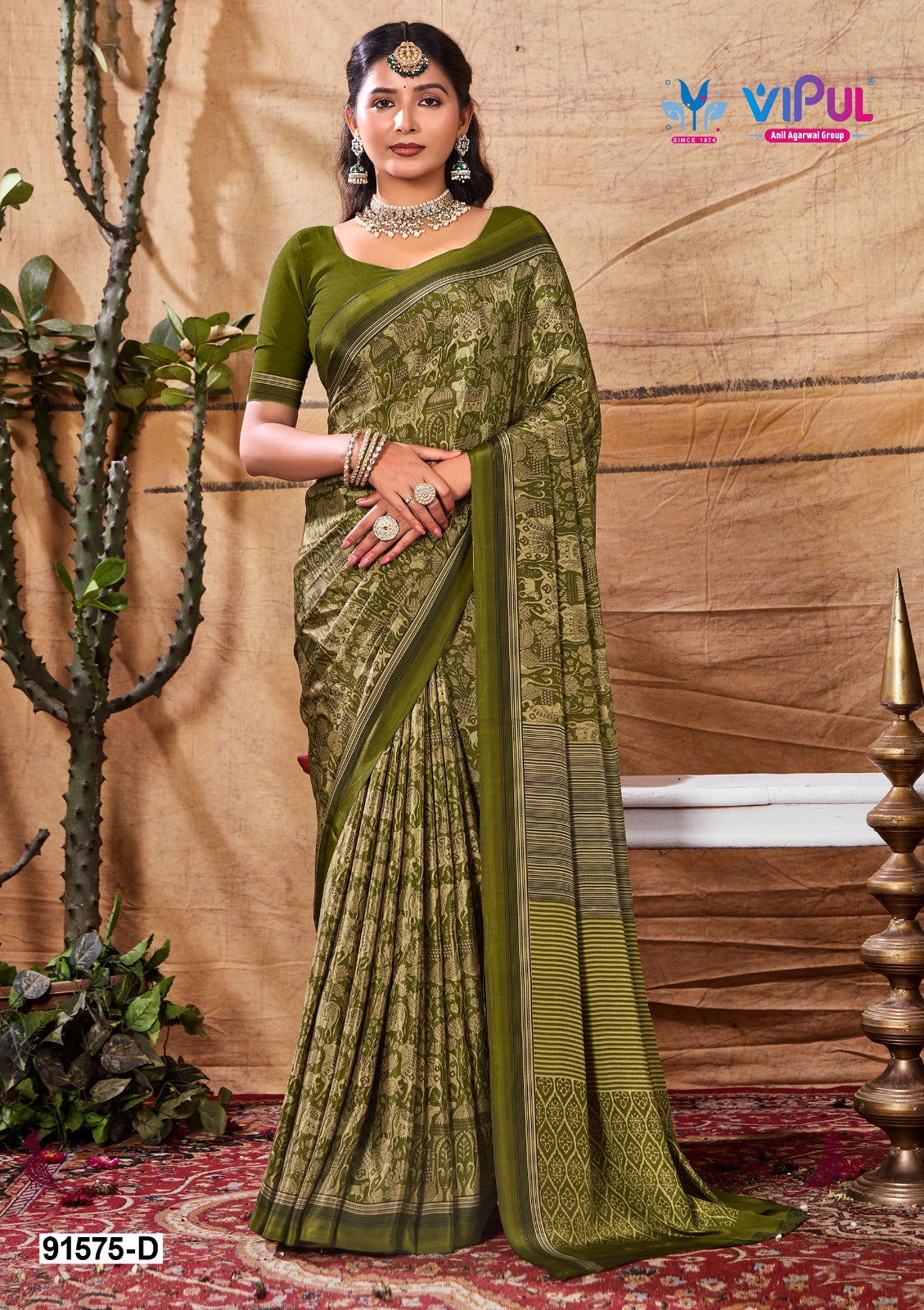 91575-D Vipul Creap Sarees