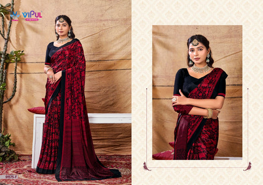 91575-F Heritage Vol 3 Vipul Crepe Sarees
