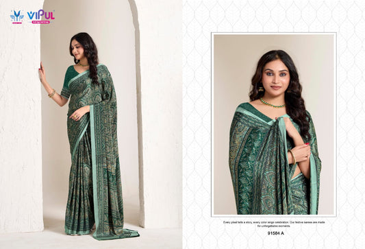 91584-A Heritage Vol 4 Vipul Crepe Sarees