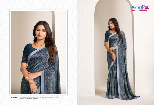 91584-C Heritage Vol 4 Vipul Crepe Sarees