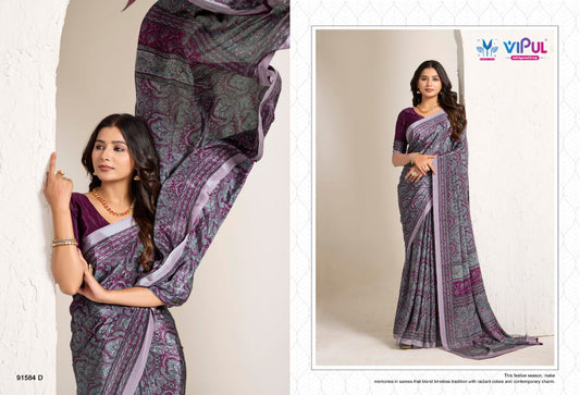 91584-D Heritage Vol 4 Vipul Crepe Sarees