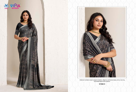91584-E Heritage Vol 4 Vipul Crepe Sarees