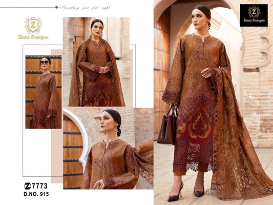 915 Ziaaz Designs Cambric Cotton Pakistani Salwar Suits