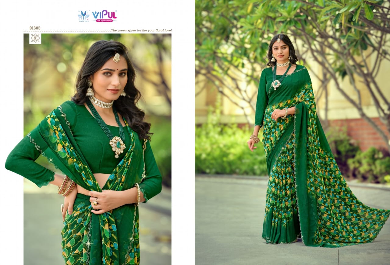 91605 Tulsi Vol 10 Vipul Georgette Sarees