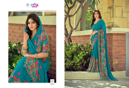 91607 Tulsi Vol 10 Vipul Georgette Sarees