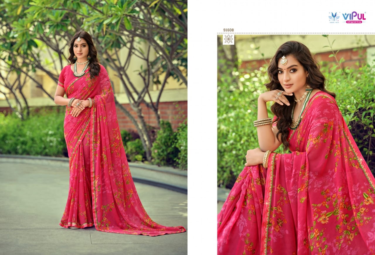 91608 Tulsi Vol 10 Vipul Georgette Sarees