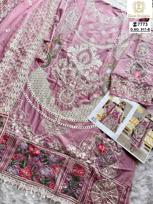 917-B Ziaaz Designs Embroidery Pakistani Salwar Suits