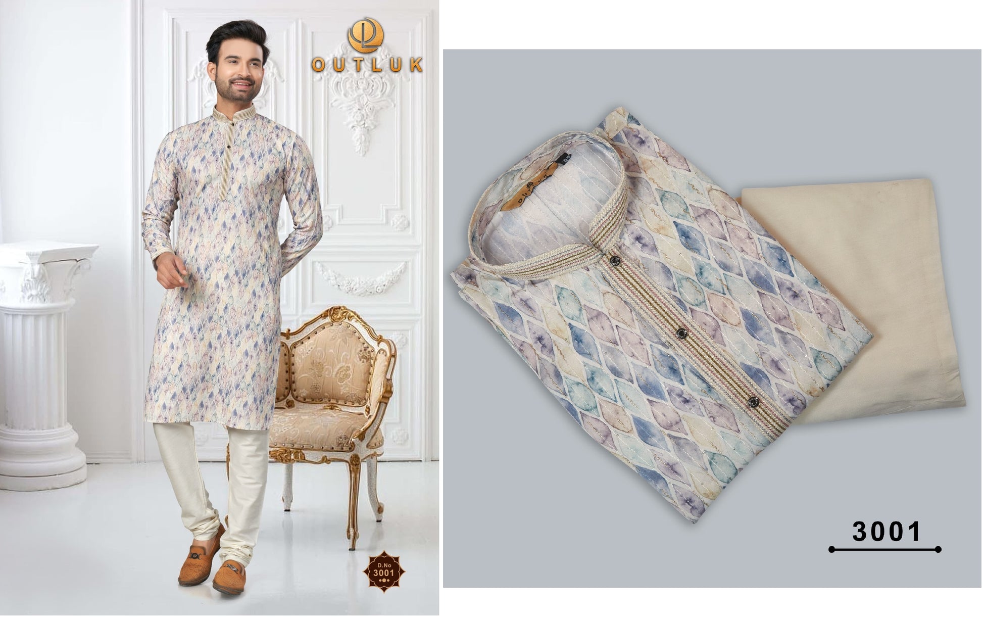 3001 Wedding Collection Vol 3 Outluk Mens Kurta Pyjama