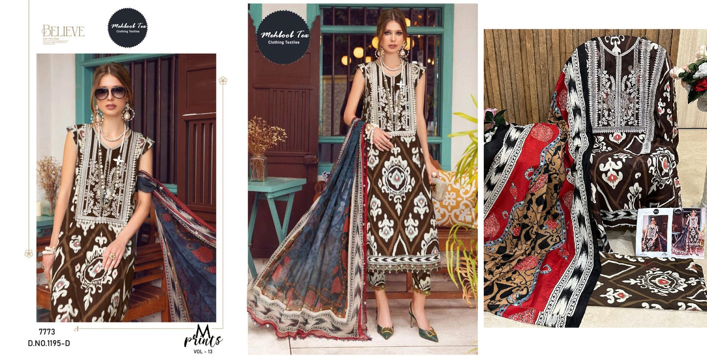 1195D Mehboob Tex Pakistani Salwar Suits