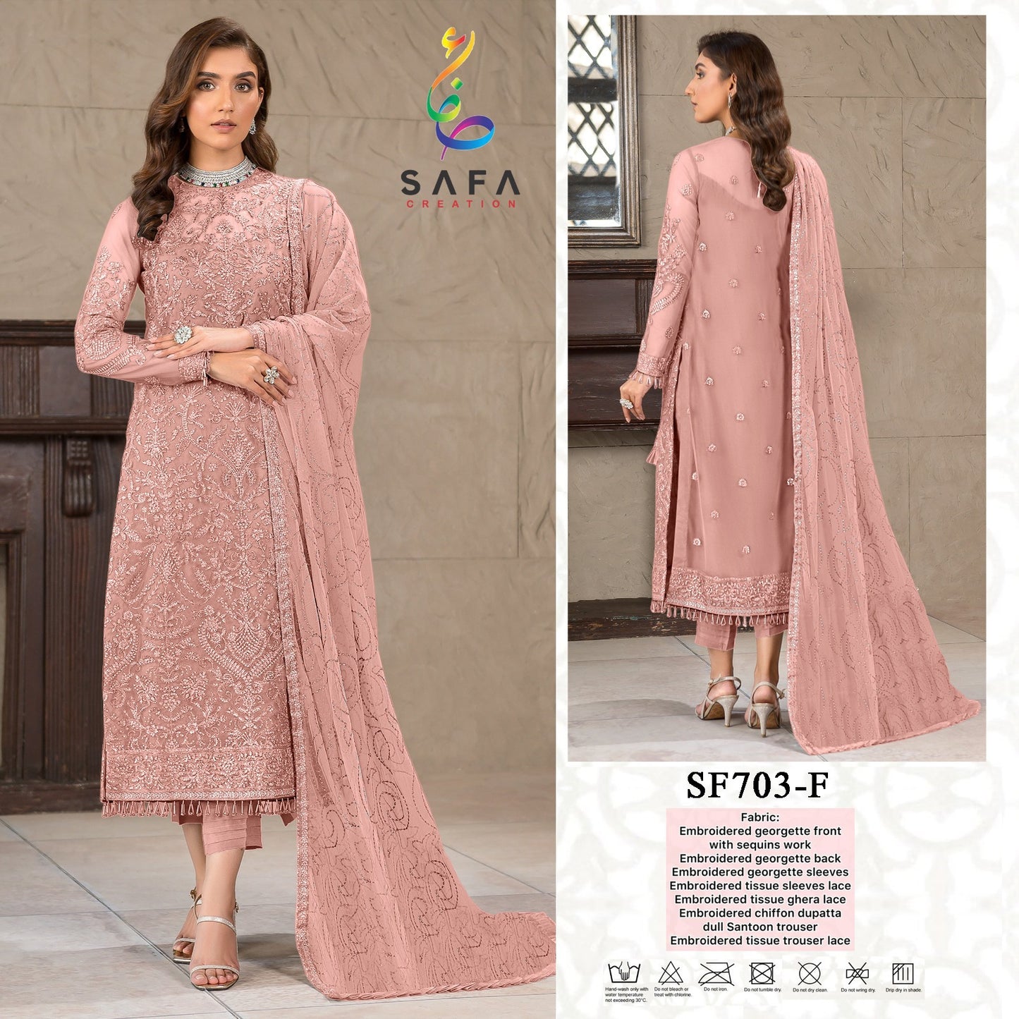 703F Safa Creation Pakistani Salwar Suits