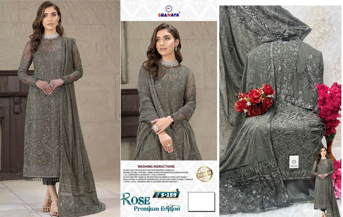 S-159 Rose Premium Edition Shanaya Fashion Pakistani Salwar Suits