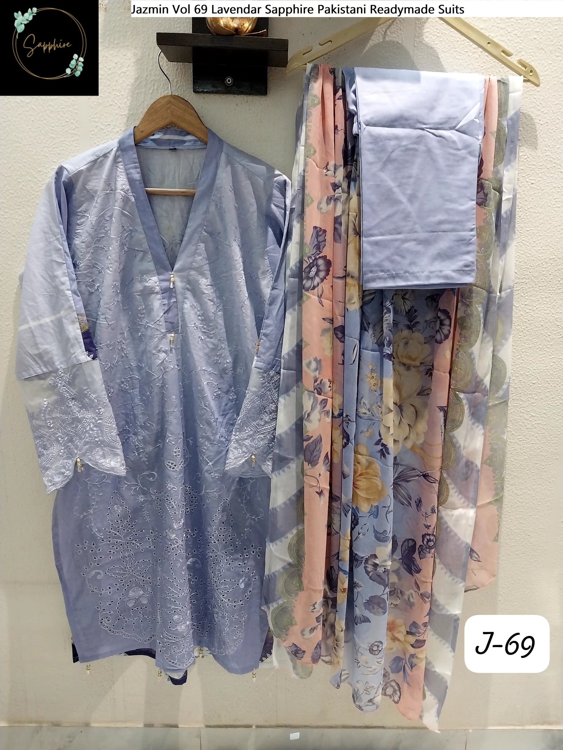 Jazmin Vol 69 Lavendar Sapphire Pakistani Readymade Suits