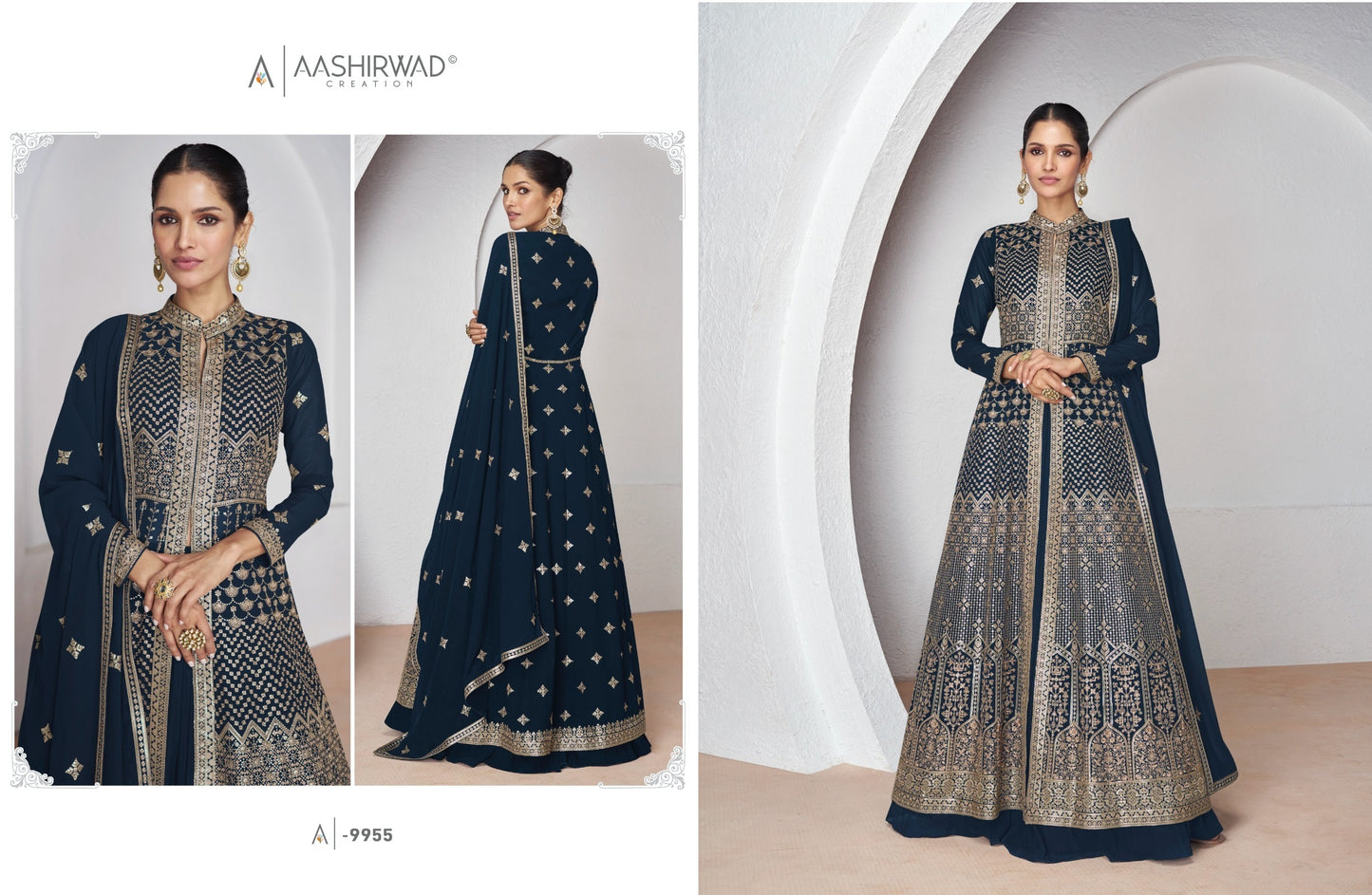 9955 Aakruti Aashirwad Creation Readymade Suits