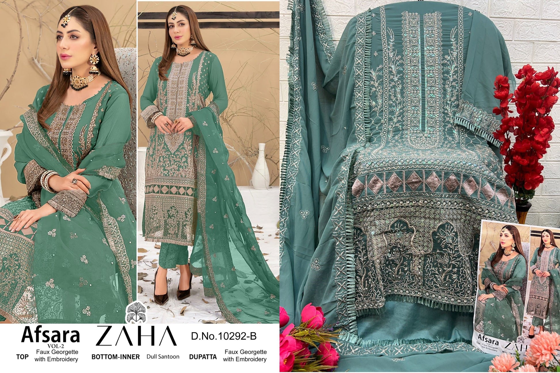 10292B Afsara Vol 2 Zaha Pakistani Salwar Suits
