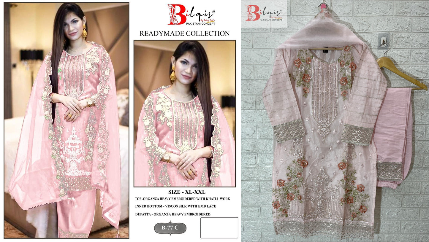 B-77C Bilqis Pakistani Readymade Suits