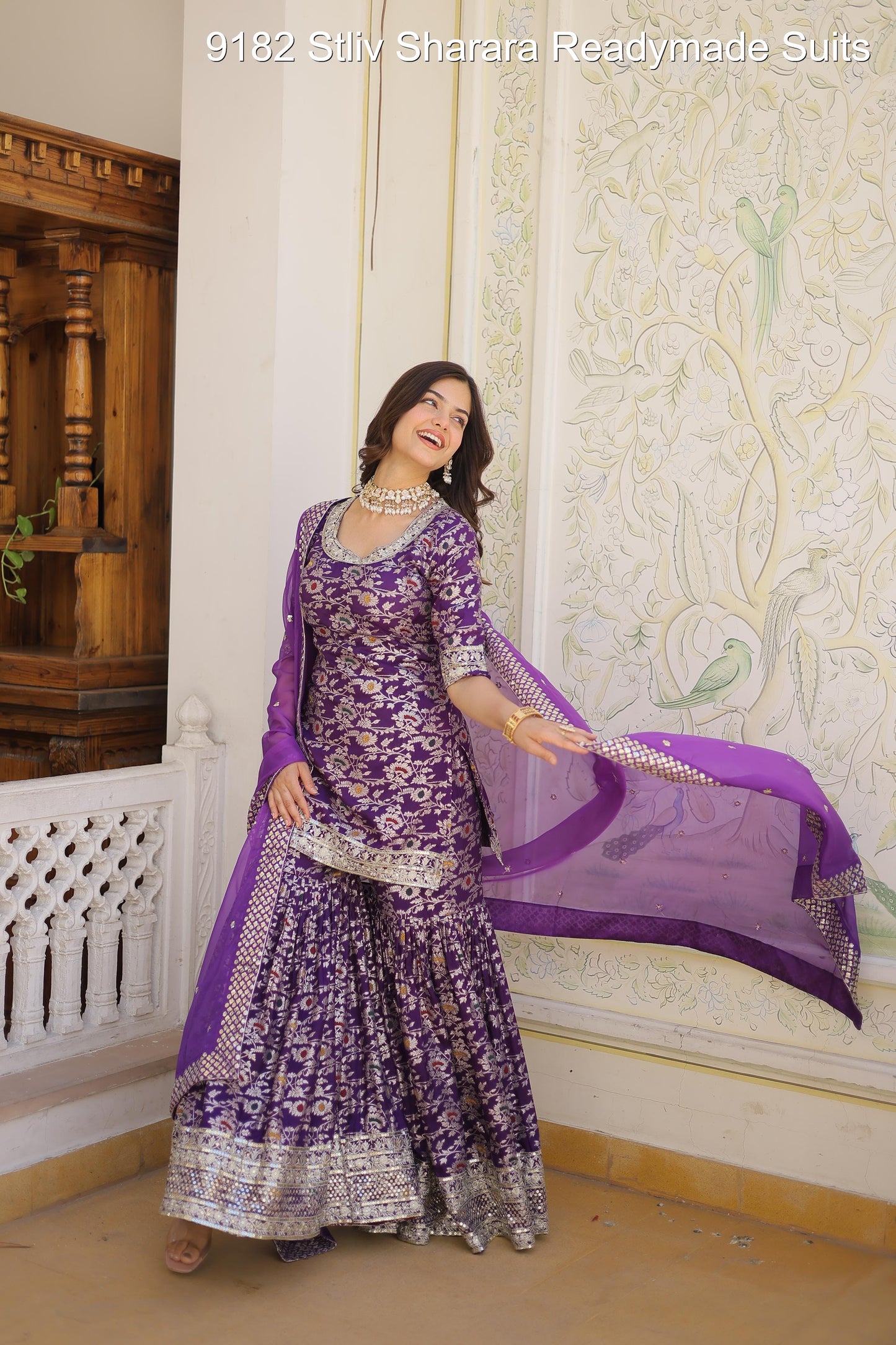 9182 Stliv Sharara Readymade Suits