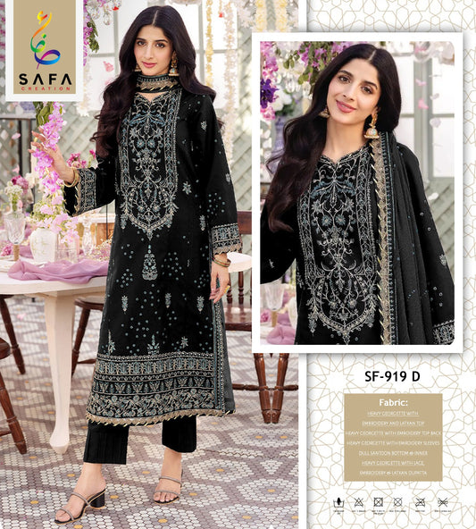 919D Safa Creation Embroidery Pakistani Salwar Suits