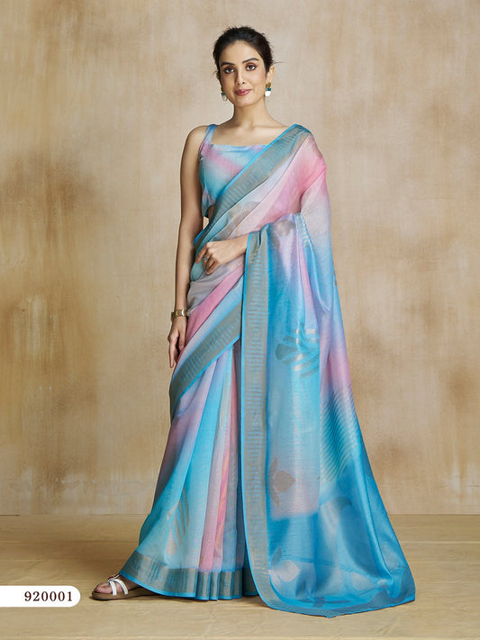 920001 Watermelon Silk Rajpath Digital Print Sarees
